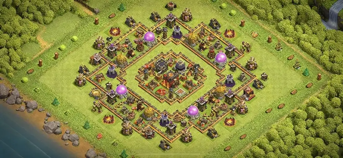 Layout Aggressive TH10 Defense Coc Layout | Hybrid Mighty Prince