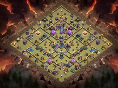 Layout TH18 War Badr Base for Clash of Clans Anti 2 Star Link