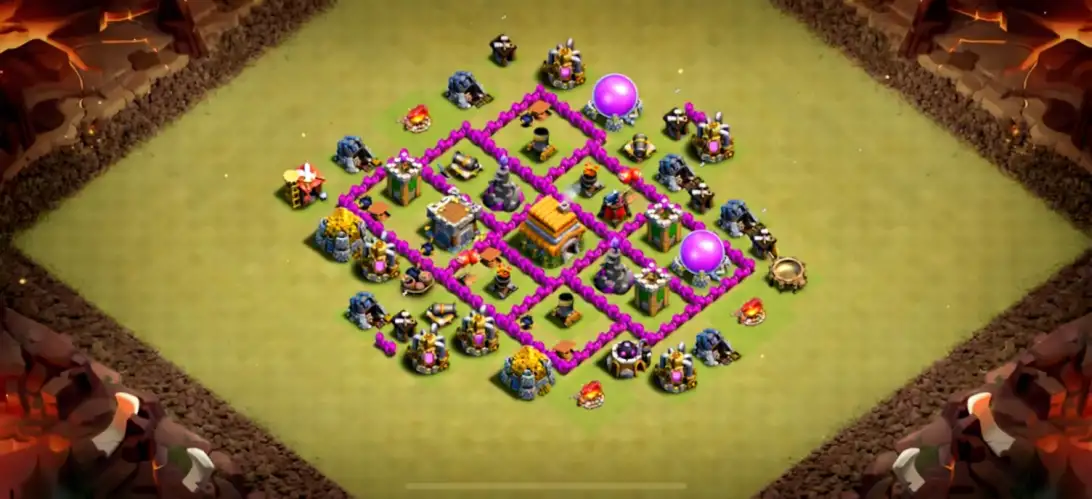Layout Dominant TH6 War Coc Layout | Anti 3 Stars Stronghold 2