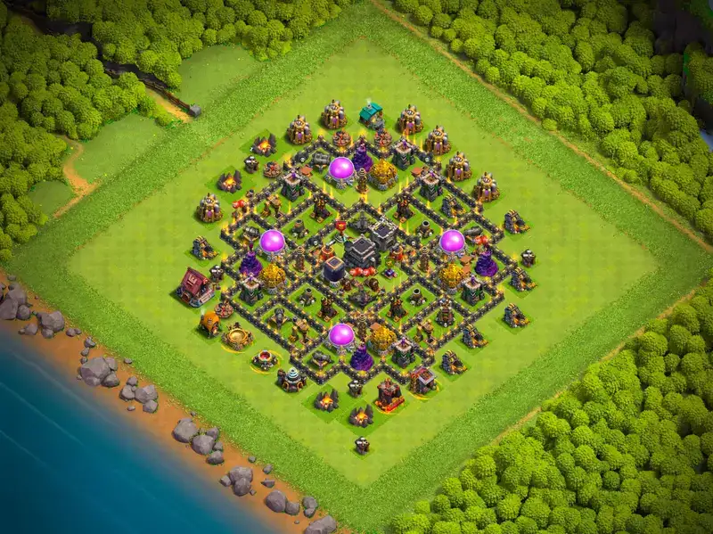 TH9 Farming Base Copy Link | Safe Storages for Clash of Clans