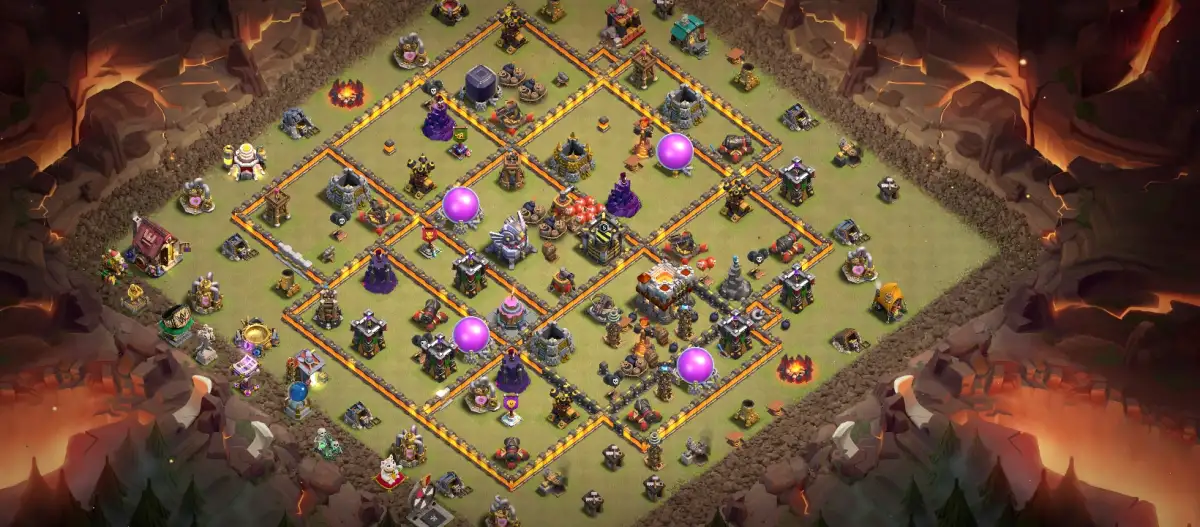 TH11 War Base with Split Core Anti 3 Star Design