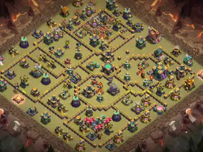 Layout TH14 War Base Anti 2 Star for Legend League and CWL