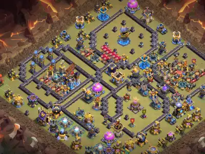 Layout TH18 War Base with Split Core and Anti 3 Star Pathing
