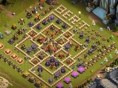 Layout TH16 Anti 2 Star War Base Layout for Clash of Clans