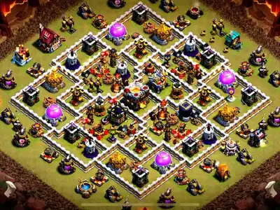 Layout Best TH11 War Coc Layout | Anti Air / Electro Dragon my worrior plan