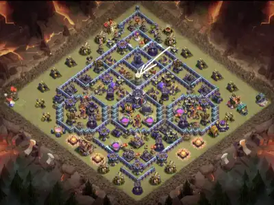 Layout TH15 War Base Anti 3 Star for clash of clans Copy