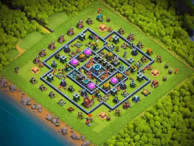 Layout TH13 Farming Base Anti 3 Star Layout with Safe Core Loot