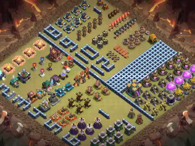 Layout TH14 Troll Base for Coc - Funny Clash of Clans Layout