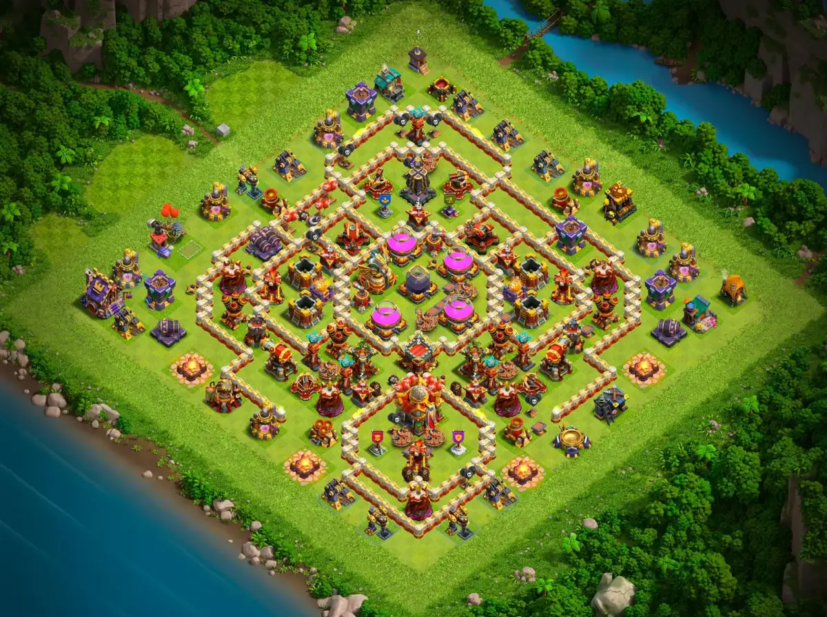 TH16 Legend League War Badr Base Anti 2 Star Layout