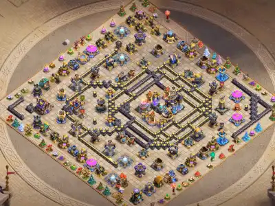 Layout TH18 War Badr Base for Clash of Clans Anti 2 Star