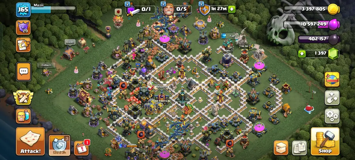 Global TH 17 War Base with Diamond Core for Anti 3 Star Defense