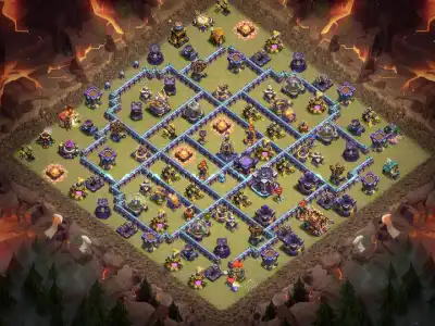 Layout TH15 Defense Base for Clash of Clans Anti 2 Star Layout