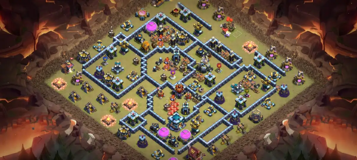 TH13 Farming Base for CoC Anti Electro Dragon Copy Link
