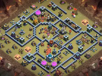 Layout TH13 Farming Base for CoC Anti Electro Dragon Copy Link