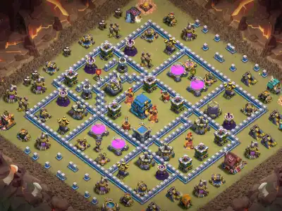 Layout TH12 Anti Electro Dragon Base for CoC | War Badr Copy Link