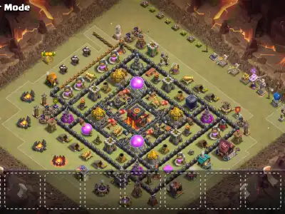 Layout TH10 Legend League Base with Central Inferno Core