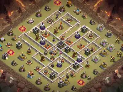 Layout TH11 War Base for Clash of Clans with Copy Link