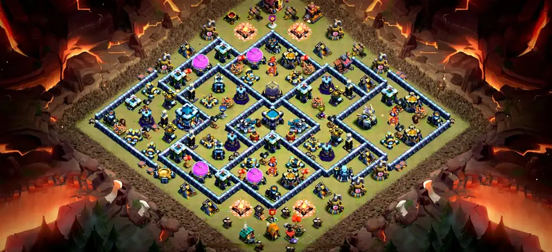 Layout War-Optimized TH13 War Coc Layout | Anti Air / Electro Dragon Electro 22