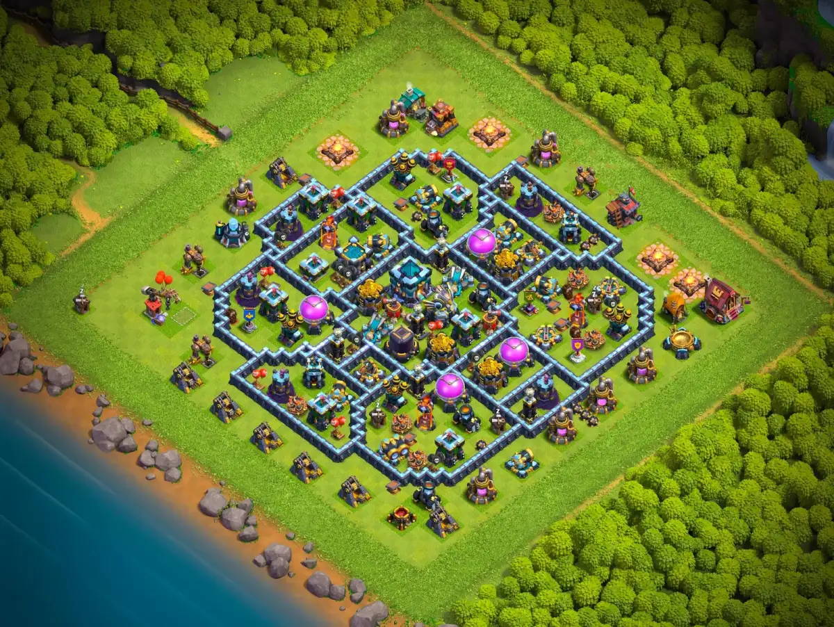 TH13 Anti 2 Star Hybrid Base Layout for Clash of Clans