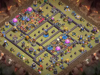 Layout TH18 War Base Anti 2 Star Layout for Clash of Clans