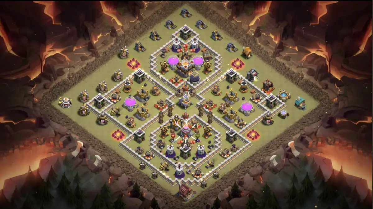 TH11 War Base for coc Anti 3 Star Ring | war badr