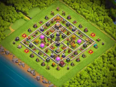 Layout TH11 Farming Base for Clash of Clans with Safe Dark Elixir