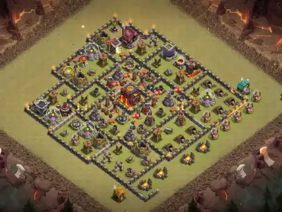 Layout TH10 War Base Anti 2 Star Layout for Clash of Clans