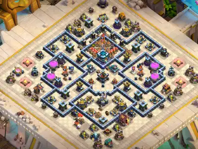 Layout CoC TH13 Anti Electro Dragon War Base Layout Copy