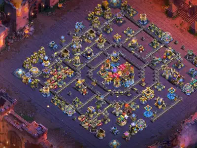 Layout mega TH18 Legend League Anti 2 Star COC Base Layout