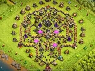 Updated TH9 Troll / Funny Coc Layout | Skull Shape 2026
