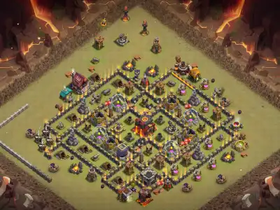 Layout TH10 Anti 2 Star War Base Layout for Clash of Clans