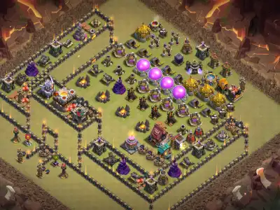 Layout TH11 Troll Base Layout with Open Loot Trap Copy Link