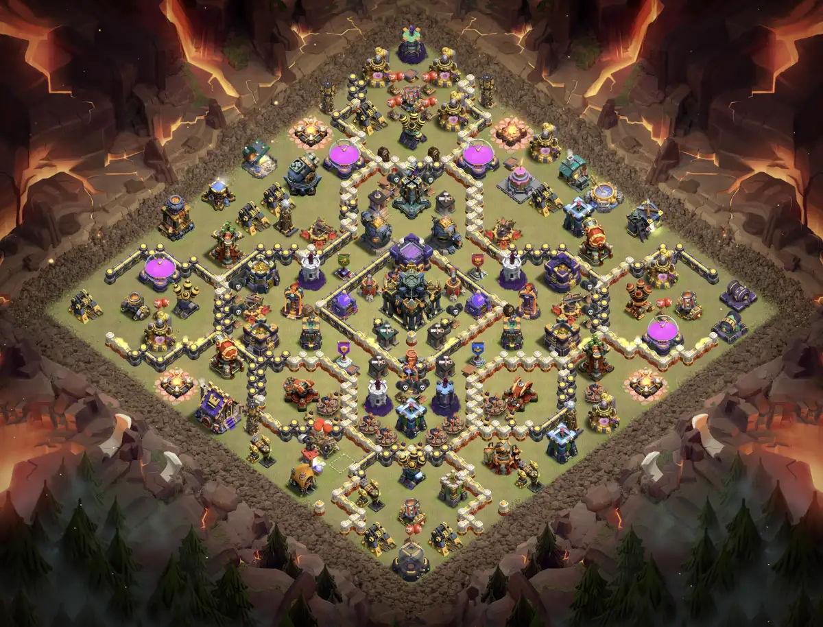 TH17 Defense Base with Central Town Hall Core
