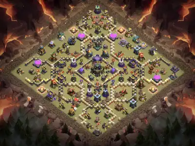 Layout TH17 Defense Base with Central Town Hall Core