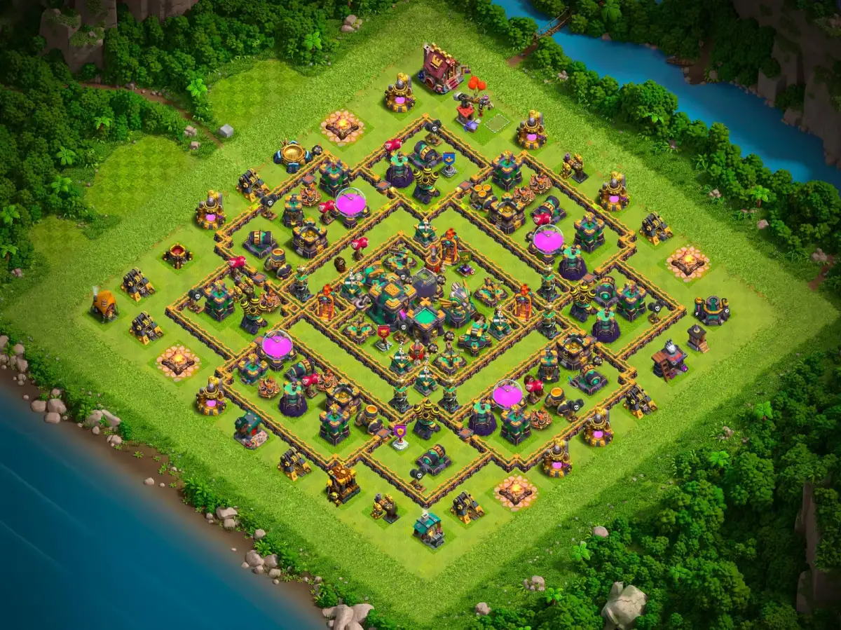 TH14 Legend League Base Layout That Protects the Core