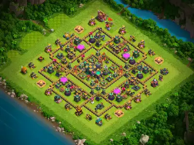 Layout TH14 Legend League Base Layout That Protects the Core