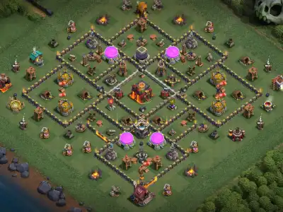 Layout TH10 Anti 2 Star War Base Layout for Clash of Clans