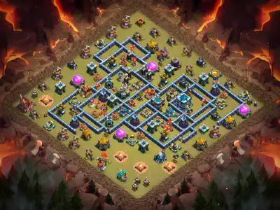 Layout TH13 War Badr Anti 3 Star Base for Clash of Clans