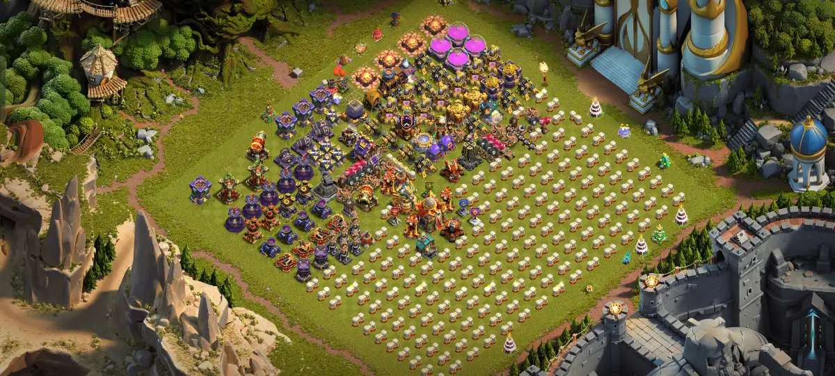 TH16 Progress Base Layout for Clash of Clans with Open Build Space