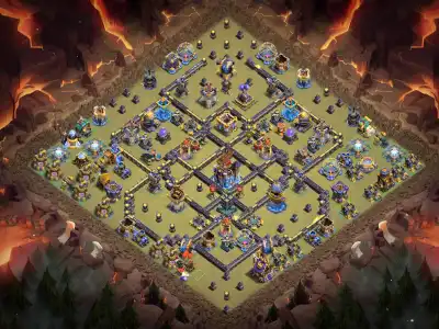 Layout TH18 Legend League Base Anti Air vs Electro Dragon