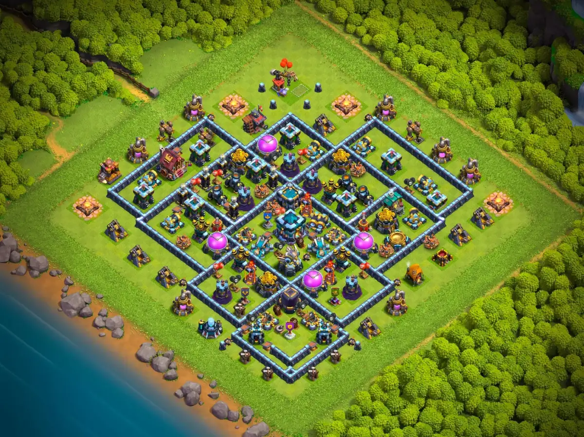 TH13 Farming Base Anti 3 Star Layout for Clash of Clans