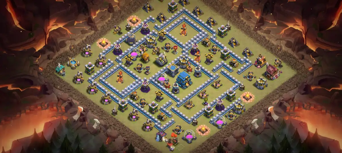 TH12 War Base for Clash of Clans Anti Electro Dragon