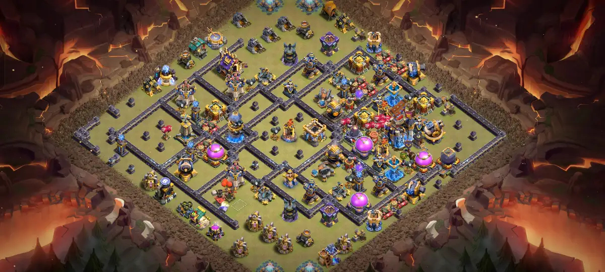 Best TH18 War Anti 2 Star coc base layout for Legends