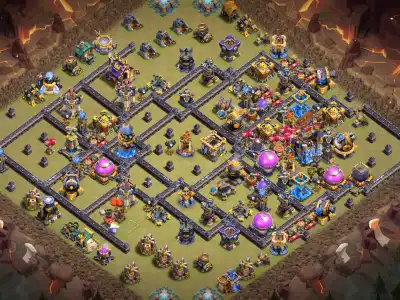 Layout Best TH18 War Anti 2 Star coc base layout for Legends