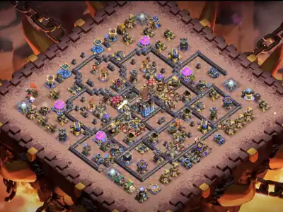 Layout TH18 War Base for CoC Anti 3 Stars | war badr Copy Link