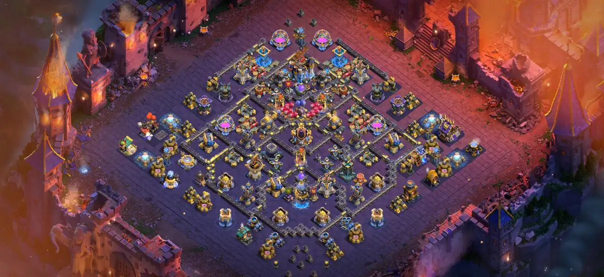 Base TH18 Terbaru Anti 2 Star War for Legend League Air Defense
