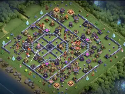 Layout TH15 War Badr Anti 3 Star Base on Clash of Clans