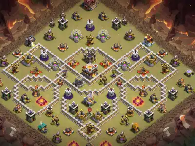Layout TH11 War Base Anti 3 Star for Clash of Clans