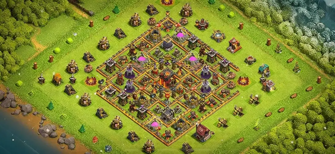 Layout Winning TH10 Farming Coc Layout | Anti Everything Baselink farm
