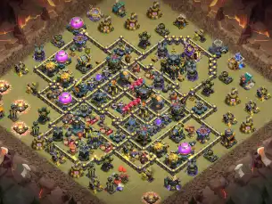 TH17 War Base with Anti Electro Dragon Diamond Core